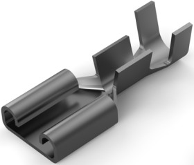 Uninsulated flat plug sleeve, 6.35 x 0.81 mm, 0.82 to 1.31 mm², AWG 18 to 16, phosphor bronze, tin-plated, 42025-1