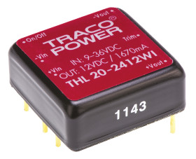 Przetwornica DC-DC, 40W, Uwe 9 → 18 V DC, Uwy 12V dc, Iwy 3.33A, TRACOPOWER