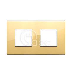 Ramka ozdobna Eikon Evo, 2+2M, Polished Gold, 21643.09