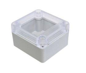 Obudowa ogólnego użytku Poliwęglan szerokość zew. 60 mm długość zew. 65 mm wys. zew. 40 mm Hammond IP65 Jasnoszary