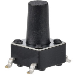 R-TECH 783825 SMT Tactile Switch 6 x 6mm, Height 9.5mm, 250gf