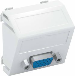 Nośnik śrubowy do gniazda multimedialnego VGA OBO Bettermann, 6104622, biały, (S x W x G) 45 x 45 x 26 mm