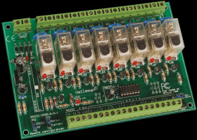 K8056 Kit: remote-controlled 8-channel relay card