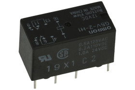 Przekaźnik; elektromagnetyczny miniaturowy; G5V-2-H1 12V; 12V; DC; 2 styki przełączne; 0,5A; 125V AC; 2A; 30V DC; do druku (PCB)