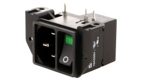 Dc21.0024.1111Złącze Zasilające Ac Gniazdo Męskie 10A Iec 60320 C14 (E)