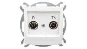 Impresja Gniazdo Antenowe Rtv Końcowe 2,5-3Db Ecru Gpa-Yk/M/27