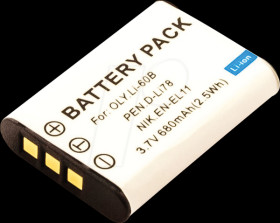 40647 Battery, digital camera, compatible, 680 mAh