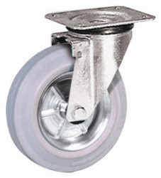 Koło samonastawne średnica kabla 80mm Płyta LAG 60kg wysokość całkowita 106mm