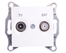 Sedna Gniazdo antenowe TV/SAT przelotowe 4dB kremowe SDN3401923