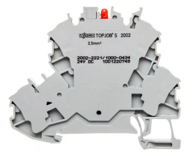 Złączka 2-piętrowa 2,5mm2 z LED szara TOPJOBS 2002-2221/1000-434 /50szt./