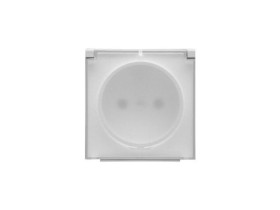 SIMON 55 Pokrywa gniazda pojedynczego z klapką transparentą do: SGZ1CM, SGZ1M biały mat TGZ1BUZP/111A KONTAKT SIMON