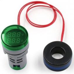 WOLTOMIERZ/AMPER.LED 28MM 20-380V ZIEL.