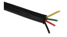 Kabel Telefoniczny, 100M, 2-Parowy, Nieekranowany, 7-Żyłowy, Czarny 80 V,...