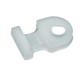 Uchwyt opaski kablowej do opasek 2.4mm długość 10.3mm szerokość 7,9 mm średnica otworu 3.4mm Thomas & Betts Naturalny