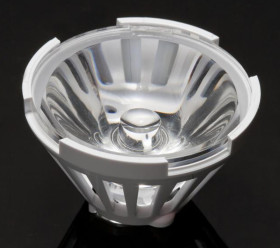 Soczewka LED 46.8 (Dia.) x 27.4mm, D 46.8mm, kąt widzenia 4,2°, do użytku z Cree XM-L2, Cree XP-G, Cree XP-G2, Cree