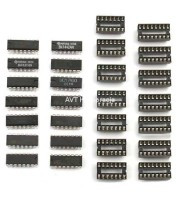 VAVT708 Zestaw startowy - Układy cyfrowe + podstawki (Komplet elementów)