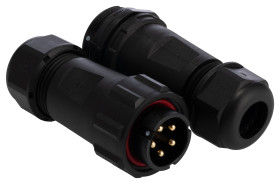 Przemysłowe złącza okrągłe 5, 5-pinowe SP21 Kabel, Układ szeregowy Wtyczka, gniazdo RS PRO