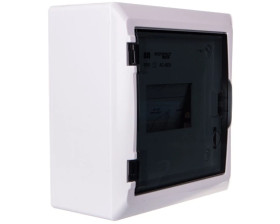 Rozdzielnica modułowa 1x6 n/t ECONOMIC BOX RN 1/6 drzwi dymne (N+PE) IP40 2501-01