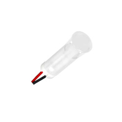 Lampka kontrolna do montażu panelowego 220V ac, biała 8mm LED Wyprowadzenia APEM