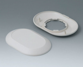 ABS enclosure, (L x W x H) 160 x 110 x 30 mm, gray white (RAL 9002), B5015007