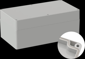 Industrial housing, 360 x 200 x 149.5 mm, IP66, light gray