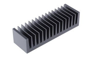 Radiator 50 x 160 x 40mm 1.3K/W Uniwersalny Prostokątny Alu