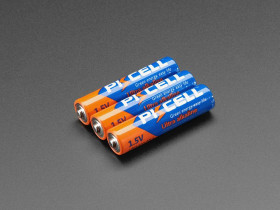 Adafruit Alkaline AAA batteries - 3 pack