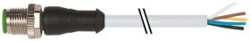 Przewód czujnik-siłownik ze złączem Złącze M12 liczba rdzeni 5 długość 1m Rodzaj A Męskie