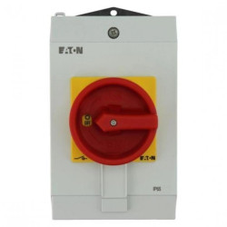 Rozłącznik 40A 3P 1Z+1R w obudowie IP65 z blachą EMC czerwono-żółta rączka z blokadą P1-40/I2H/MBS/SVB/HI11 199918