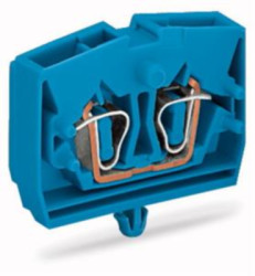 2-wire terminal, 1 pole, 0.08-2.5 mm², clamping points: 2, blue, cage clamp, 24 A, 264-314