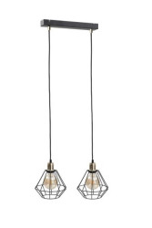 Lampa wisząca loftowa 2xE27 FOSKAL GOLD