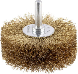Szczotka tarczowa, mosiądzowany 80 mm, 0,2 mm, 35 mm, 4500 U/ min Bosch Accessories N/A N/A Ø trzonka 6 mm 2608622130 1