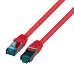 Kabel krosowy patchcord securityNET S/FTP kat.6A czerwony 0,25m LSZH PC-6ASFTPLSZH-RD0.25