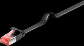 94231 Cat.6 flat patchkabel, U/FTP, 1 m, black