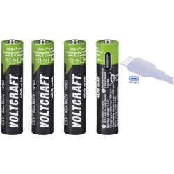 VOLTCRAFT VCAAA400USB USB-C&#xAE; battery Li-ion 400 mAh.5 V 4