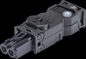 91.921.3053.1 Connector - screw connection, socket, black