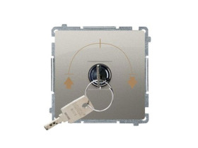 SIMON BASIC Wyłącznik chwilowy roletowy z kluczem 3 pozycyjny „I-0-II" 2 styki N/O możliwość wyjęcia klucza tylko w pozycji 0 sa