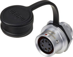 Złącze okrągłe żeńskie push-pull Weipu SF1212/S6, 6 pin, 125 V/AC, IP67, do lutowania