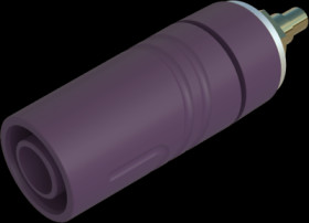 4 mm socket, solder connection, mounting Ø 11 mm, CAT II, purple, 972358709