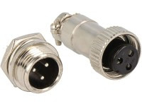 XMIC3P-KPL Złącze mikrofonowe mini komplet (żeńskie na kabel + męskie na panel) 3 pin