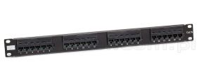 Patch panel, patchpanel, 24 porty UTP kat5e, 1U 19", złącza IDC 110