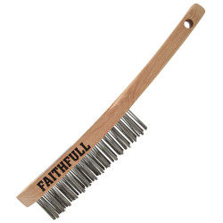 Faithfull FAI680S3F Heavy-Duty Stainless Steel Scratch Brush, 3 Row