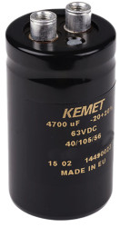 Kondensator 4700μF 100V dcmontażśrubowy KEMET 36 x 105mm