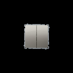 Łącznik schodowy podwójny satynowy BMW6/2.01/29 Kontakt-Simon Basic