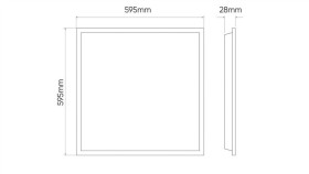 Led Line Lite Panel Backlit 40W 4000K 4000Lm 100Lm/W Kwadrat 595X595 Atest...