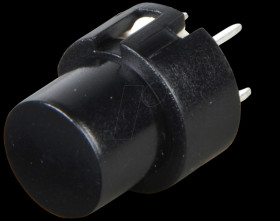 Push button, switching voltage: 100 V, round, black