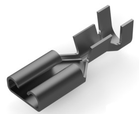 Uninsulated flat plug sleeve, 4.75 x 0.81 mm, 0.51 to 1.65 mm², AWG 20 to 15, phosphor bronze, tin-plated, 280919-4