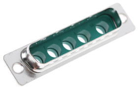 Złącze D-Sub 5-pinowe Męski Proste Montaż na panelu Złoto na niklu