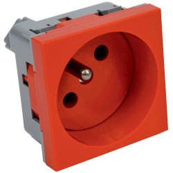 KOPOS QP 45x45_BB Red Inset Mains Outlet 1Piece 45mm x 45mm