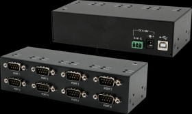 EX-13078HM USB 2.0 converter, USB-B to 8x RS-232, FTDI